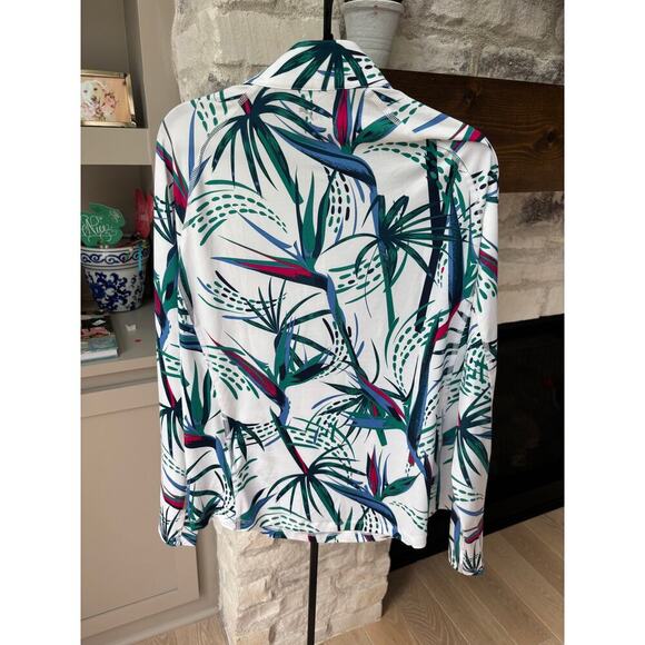 PUMA Women's Floral Birds of Paradise YOU-V 1/4 Zip Pull Over Size M - Picture 5 of 7
